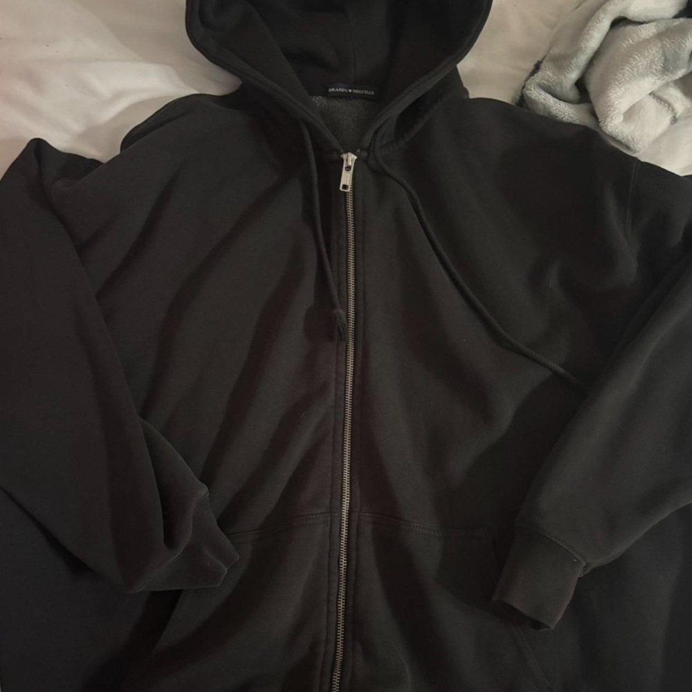 Brandy Melville black Zip-Up Hoodie